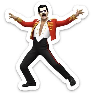 freddie mercury zombie dancing sticker