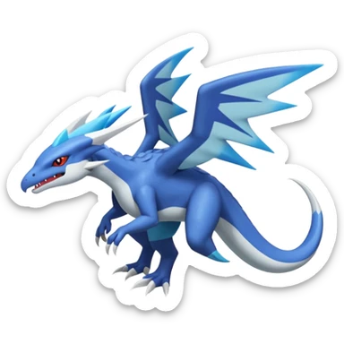 Latios-Latias-Nargacuga-Salamence-Salandit-Zekrom-Dialga-Amaura-Reshiram-Palkia-fusion-Fakémon-Pokémon-creature (Full body) sticker