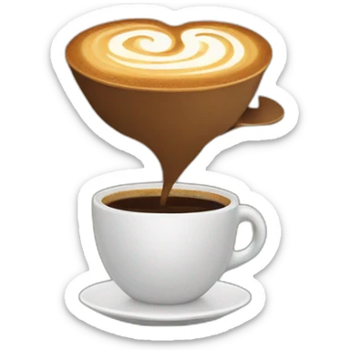 a cup of coffee is walking sticker