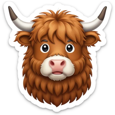 make a highland cow emoji sticker