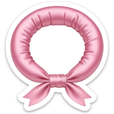 pastel pink satin hair tie sticker