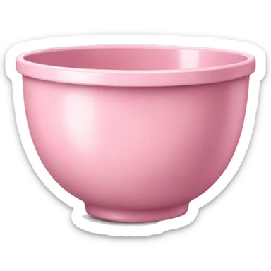 Realistic pastel pink mixing bowl sticker