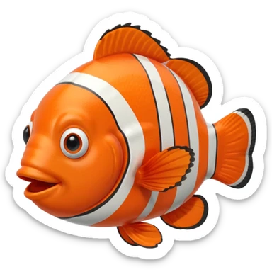 Creat me a clownfish emoji sticker