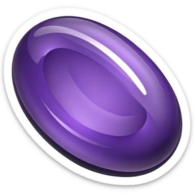 Amethyst oval-shaped worrystone sticker