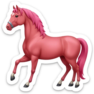 pinkred horse sticker