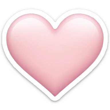 light pink heart sticker