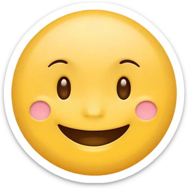 Create a hand drawn Smile reaction emoji for a new social media app sticker