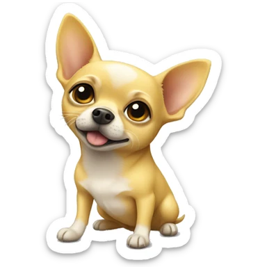 Yellow chihuahua sticker