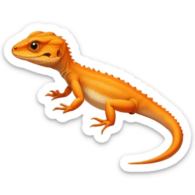 orange lizard sticker