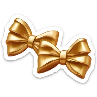 gold bow earrings sticker