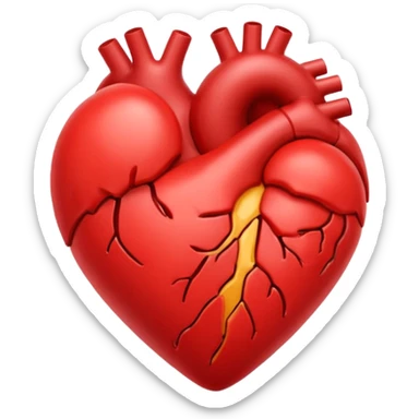 red beating heart sticker