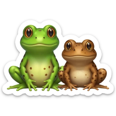 A cute frog and toad sticker