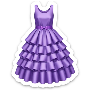 fluffy purple dress sticker