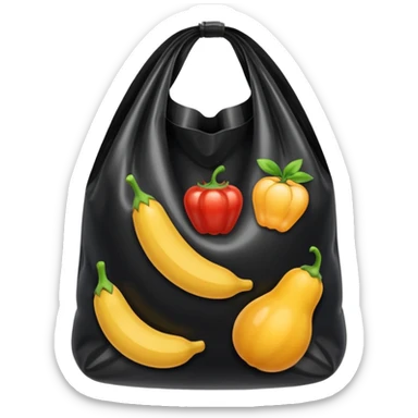 Black bag plastic meal sticker
