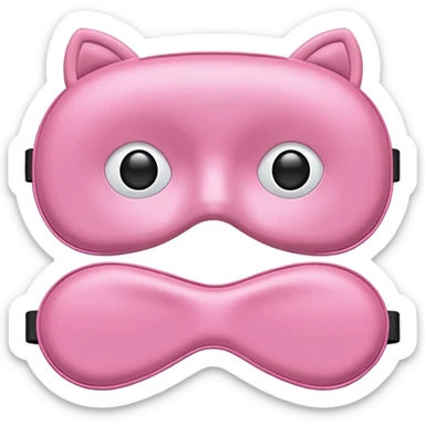 isolated girly silky sleep mask  sticker