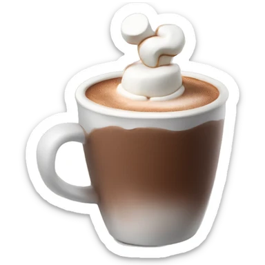hot chocolate with marshmallow  sticker