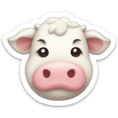 Cute little Chubby Cow  sticker