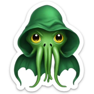 cthulhu in a cowl sticker