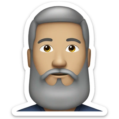 portrait of a bearded man with the taiwan inspired background  sticker