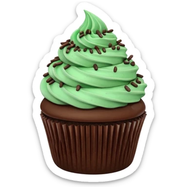 chocolate mint cupcate sticker