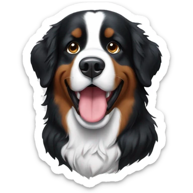 Christmas bernese mountain dog sticker