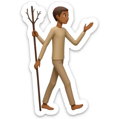 Left view of stick figure sticker