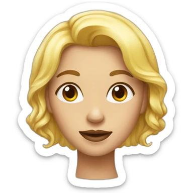 Femme avec la bouche ouverte sticker