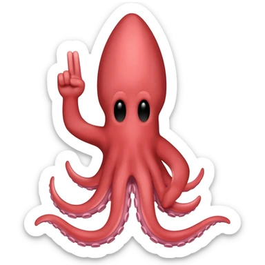 Squid doing '🖖" sticker