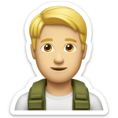 Homme fatigué blond sticker