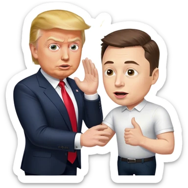 elon musk slapping  trump sticker