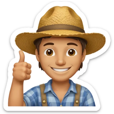 papa le gusta la iidea granjero  con puño de like sticker