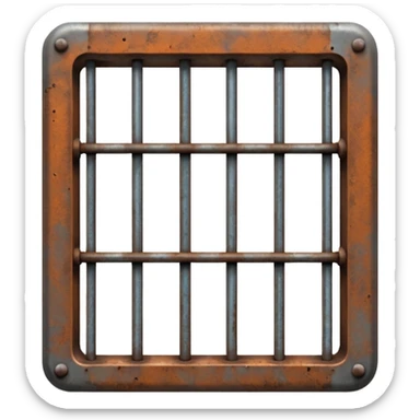 generate ultra realistic prison cell bars sticker