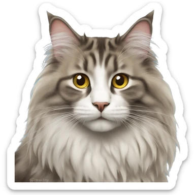 Norwegian forest cat sticker