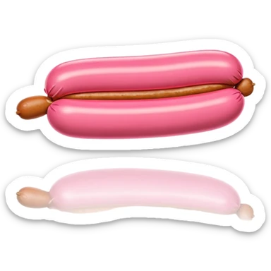   jeff koons style inflatable abstract SPAM MEAT  sausage art sculpture  sticker