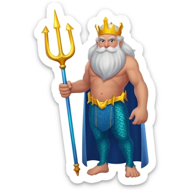King Triton with a trident sticker