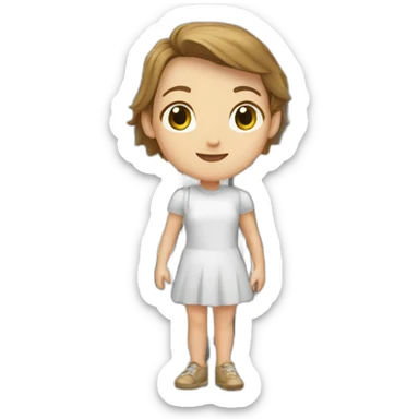 a gate and girl sticker