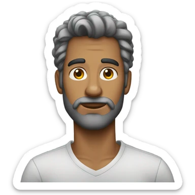 Um homem cinza como queixo grande sticker