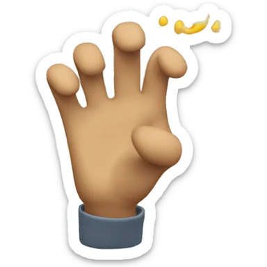 Someone blowing air as a sign of surrender sticker