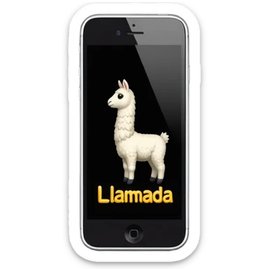 iphone  con fondo negro que diga "llamada" sticker