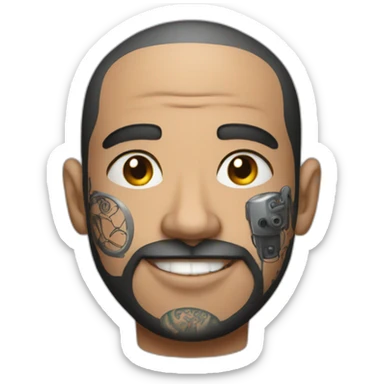 Man With Tattoo With Removal Machine sticker