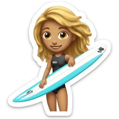 A girl who surfs sticker