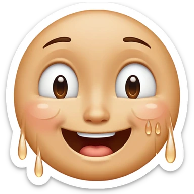 face with tears of joy, happy crying face sticker