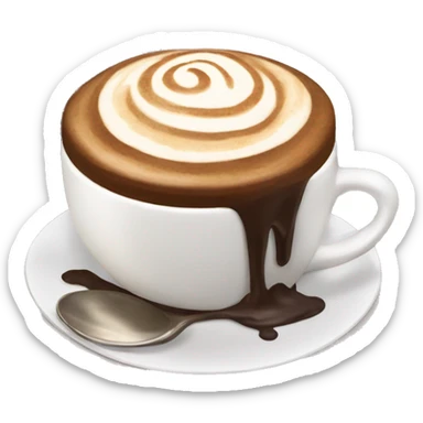Cappuccino and chocolate cake  sticker