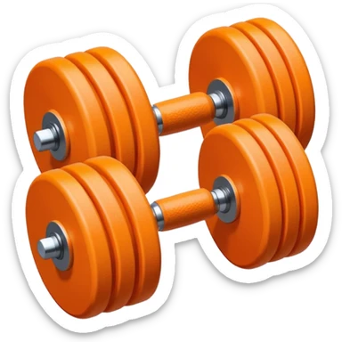 orange dumbell sticker