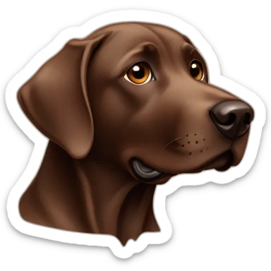 labrador chocolate eating sticker