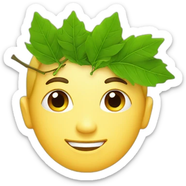 green leaves sticker