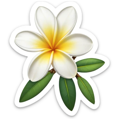 single Frangipani stem sticker