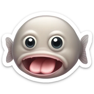 Blob fish drooling sticker