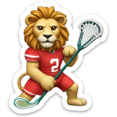 lacrosse lion with amsterdam logo sticker