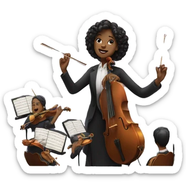 woman conducting an orchestra sticker